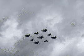 Mãn nhãn dàn chiến cơ Nga tổng duyệt trước lễ duyệt binh Ngày Chiến thắng