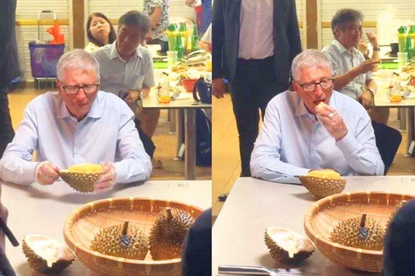 Phản ứng của tỷ phú Bill Gates khi nếm thử sầu riêng