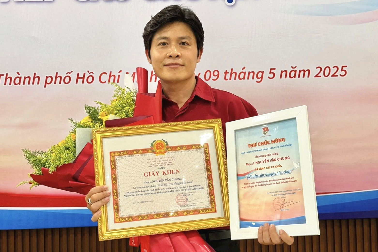 Tin vui cho nhạc sĩ Nguyễn Văn Chung 'Viết tiếp câu chuyện hòa bình'