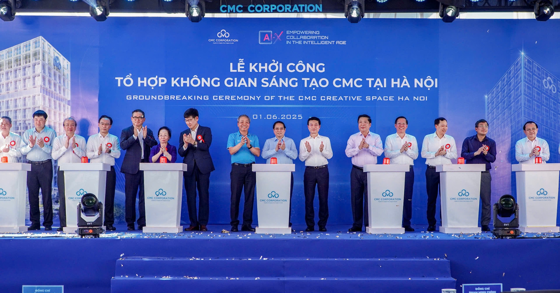 Thủ tướng Phạm Minh Chính dự khởi công Tổ hợp Không gian sáng tạo CMC tại Hà Nội