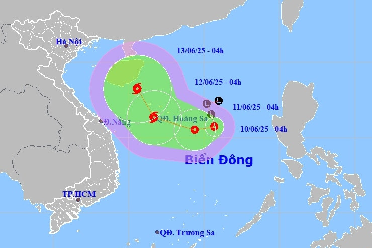 Tin áp thấp nhiệt đới mới nhất: Hướng về Hoàng Sa, khả năng thành bão số 1