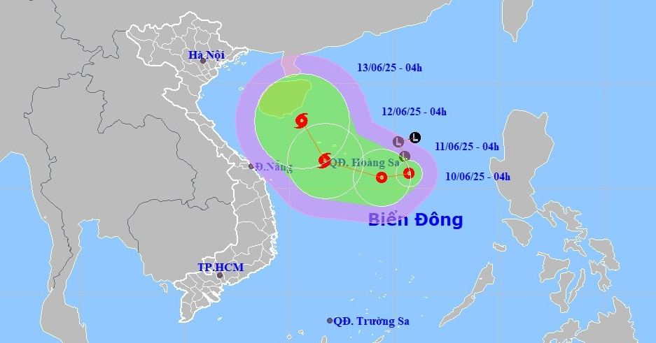 Tin áp thấp nhiệt đới mới nhất: Hướng về Hoàng Sa, khả năng thành bão số 1