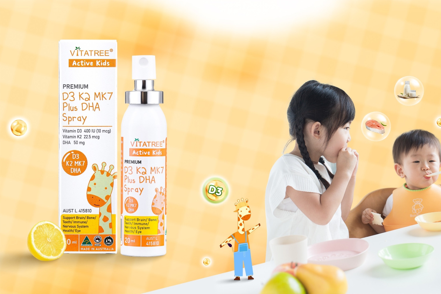 Bộ ba dưỡng chất vàng giúp trẻ cao khỏe, phát triển toàn diện