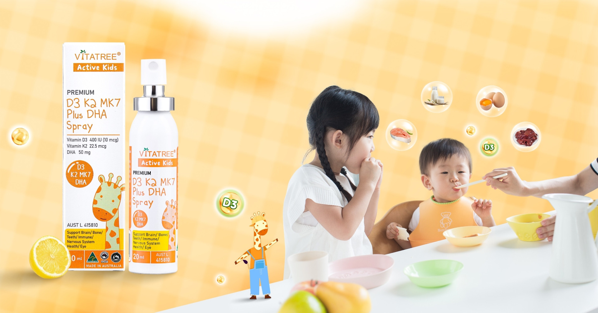 Bộ ba dưỡng chất vàng giúp trẻ cao khỏe, phát triển toàn diện