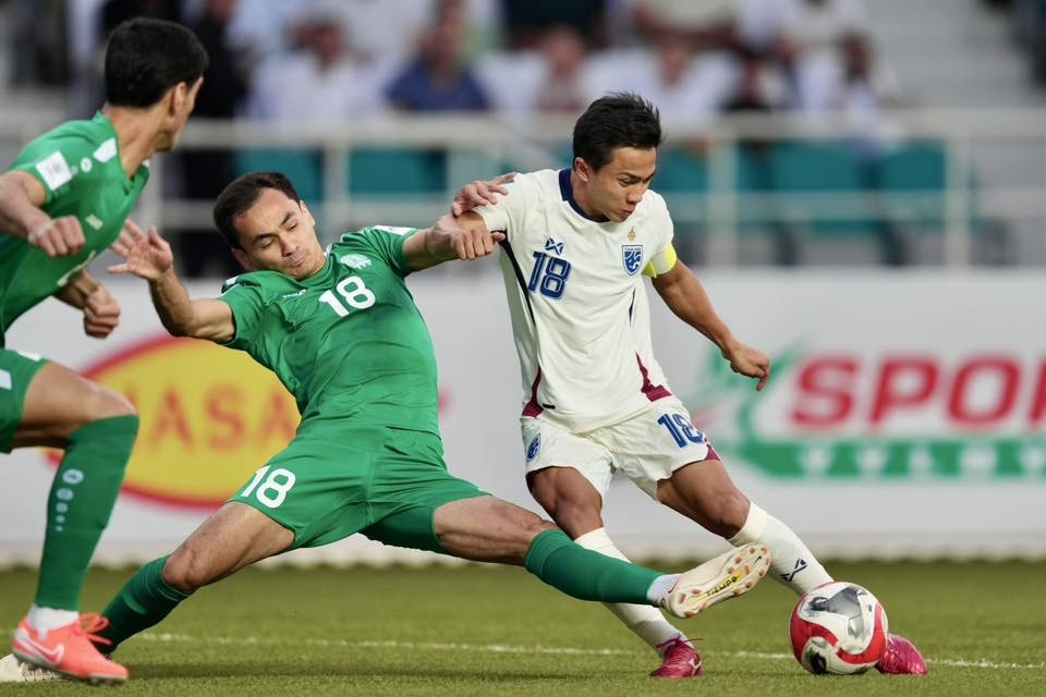 Thái Lan thua đau Turkmenistan, nguy cơ xem Asian Cup 2027 qua tivi