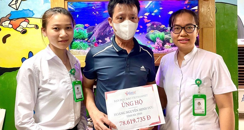 Trao hơn 78 triệu đồng giúp đỡ em Hoàng Nguyễn Minh Đức bị ung thư máu