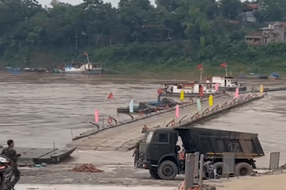 Xuất hiện thông tin cầu phao Phong Châu bị lũ cuốn, Đại tá quân đội lên tiếng