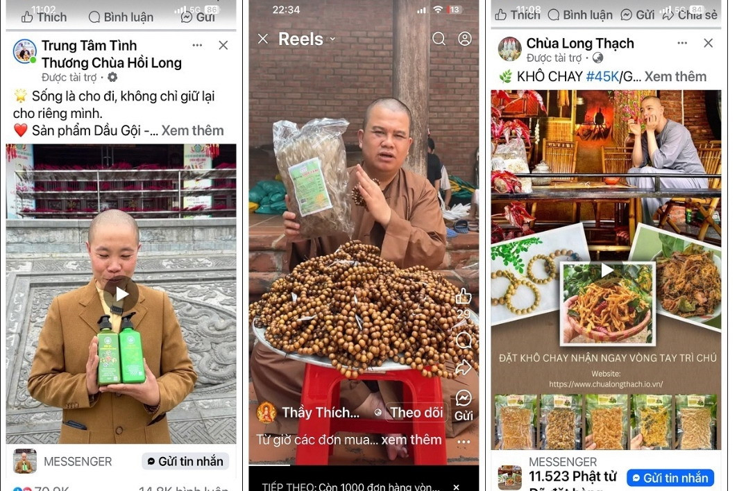 Thấy gì khi nhà sư livestream bán hàng, chốt đơn rào rào?