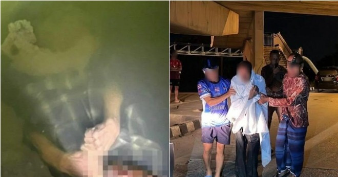 'Thi thể' trôi trên kênh bất ngờ kêu cứu khiến nhân viên cứu hộ sững sờ