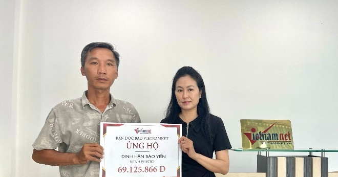 Bạn đọc hỗ trợ gần 70 triệu đồng đến chị Đinh Hận Bảo Yến mắc suy thận