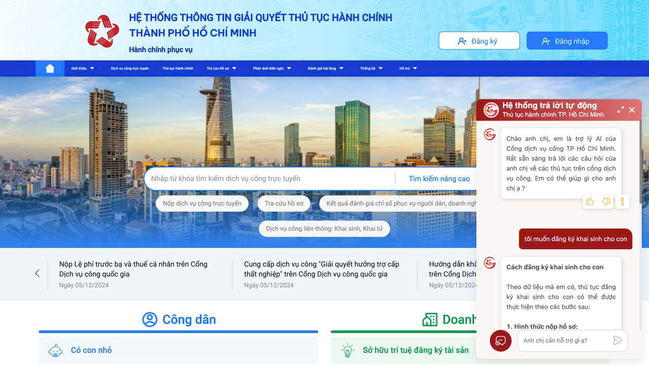 Các trợ lý AI của VNPT được thí điểm tại Hệ thống giải quyết thủ tục hành chính TP.HCM.jpg