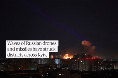 Video Nga tập kích xuyên đêm quy mô lớn, Ukraine báo cáo hàng trăm thương vong