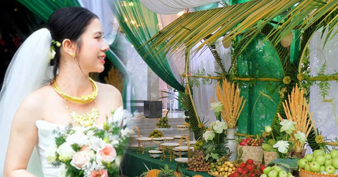 Cô dâu miền Tây được tặng 6 tạ trái cây, khách ăn no còn được gói mang về