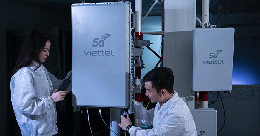 Trạm gốc 5G "Make by Viettel" đạt tốc độ tải xuống gấp 10 lần 4G