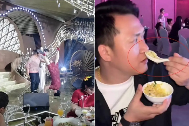 Mẹ chú rể trổ tài 'trồng chuối' trên sân khấu cưới, quan khách ngượng đỏ mặt