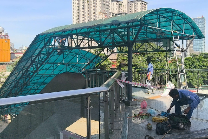 Nhiều hạng mục hư hỏng tuyến metro Cát Linh - Hà Đông đang được sửa chữa