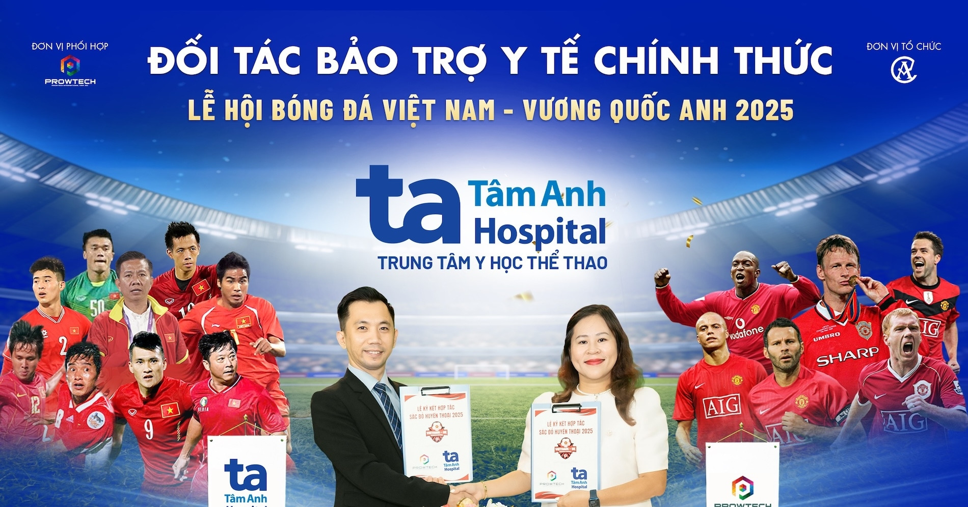 BVĐK Tâm Anh chăm sóc y tế cho 6 huyền thoại ‘Quỷ đỏ’ tại Việt Nam