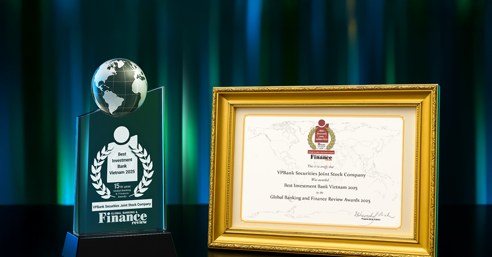 VPBankS nhận danh hiệu ‘Ngân hàng đầu tư tốt nhất Việt Nam 2025’