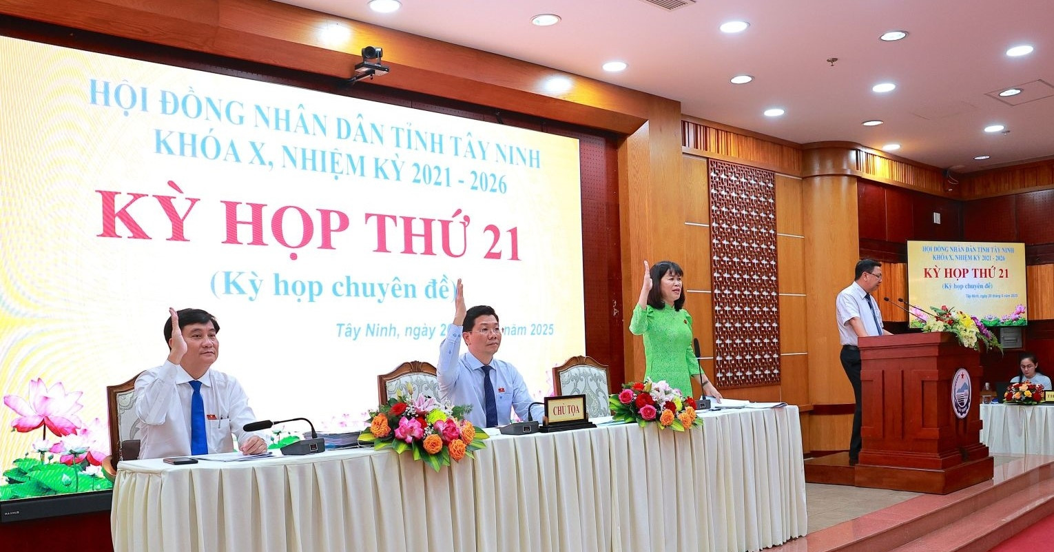 Kỳ họp thứ 21, HĐND tỉnh Tây Ninh thông qua 8 nghị quyết quan trọng