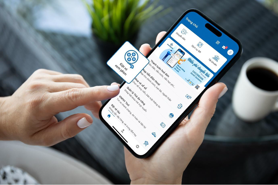 Ưu đãi 50% khi gọi taxi, mua vé xem phim, mua sắm trên app ngân hàng SAIGONBANK