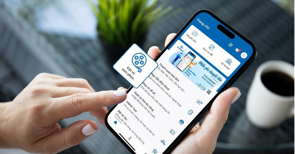 Ưu đãi 50% khi gọi taxi, mua vé xem phim, mua sắm trên app ngân hàng SAIGONBANK