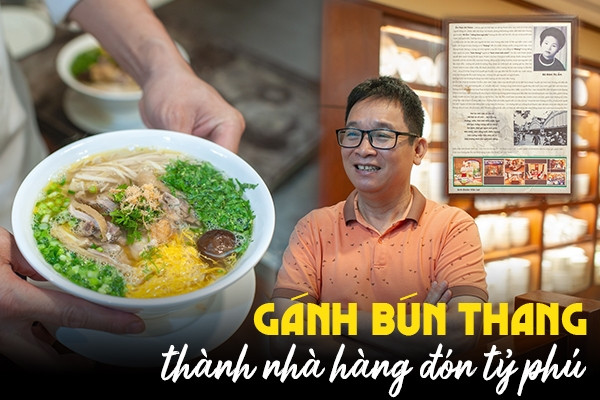 Từ gánh bún thang đông kín ở chợ Đồng Xuân tới nhà hàng đón tỷ phú thế giới