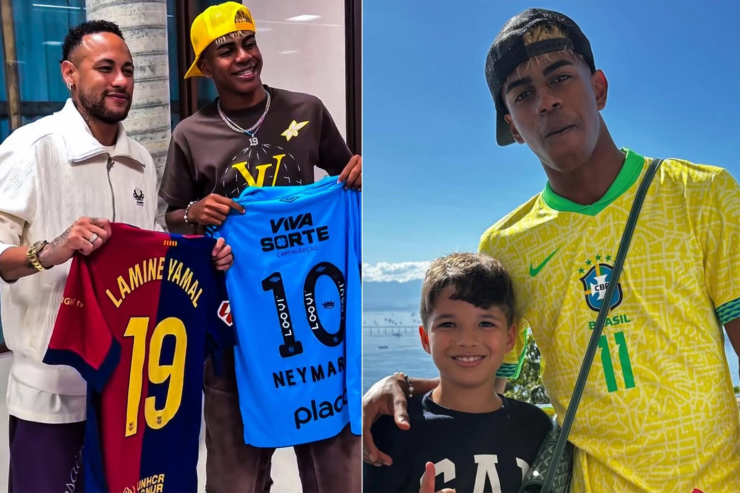 Lamine Yamal thăm Neymar, chơi bóng ở khu ổ chuột lớn nhất Brazil