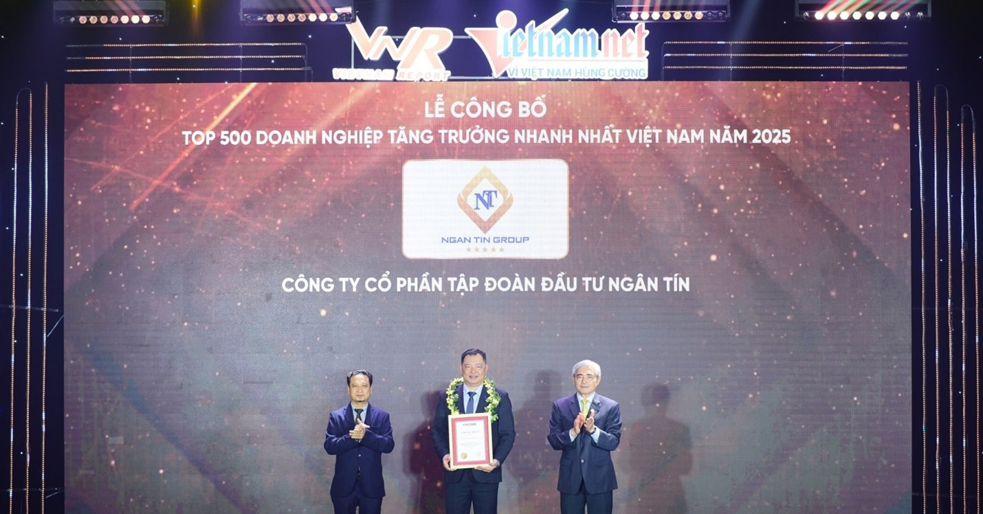 Ngân Tín Group - Top 500 doanh nghiệp tăng trưởng nhanh nhất Việt Nam năm 2025