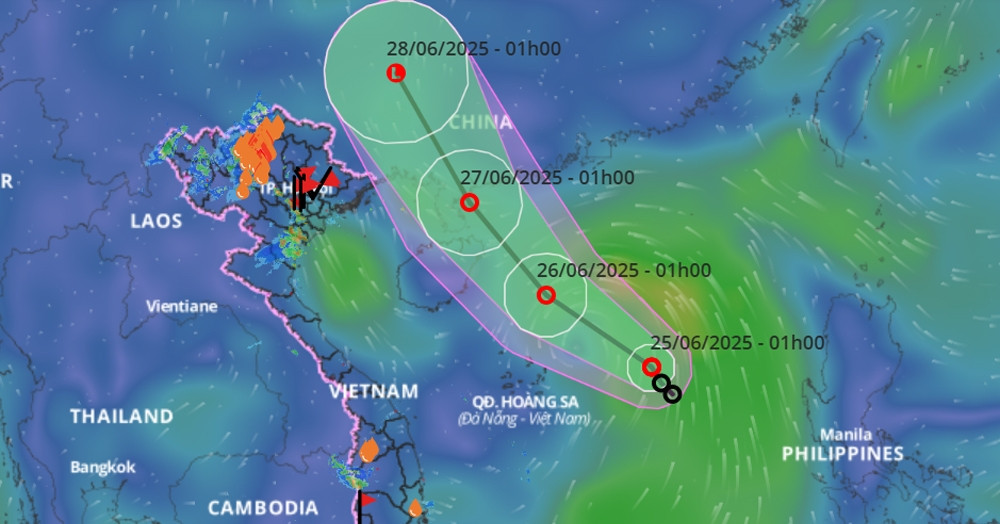 Tin mới nhất áp thấp nhiệt đới trên Biển Đông, đất liền nhiều nơi mưa lớn cục bộ