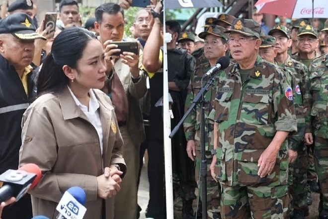 Thủ tướng Thái Lan thăm biên giới, ông Hun Sen nhậm chức tướng hậu cần Campuchia