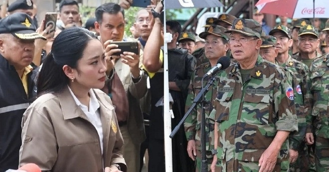 Thủ tướng Thái Lan thăm biên giới, ông Hun Sen ...