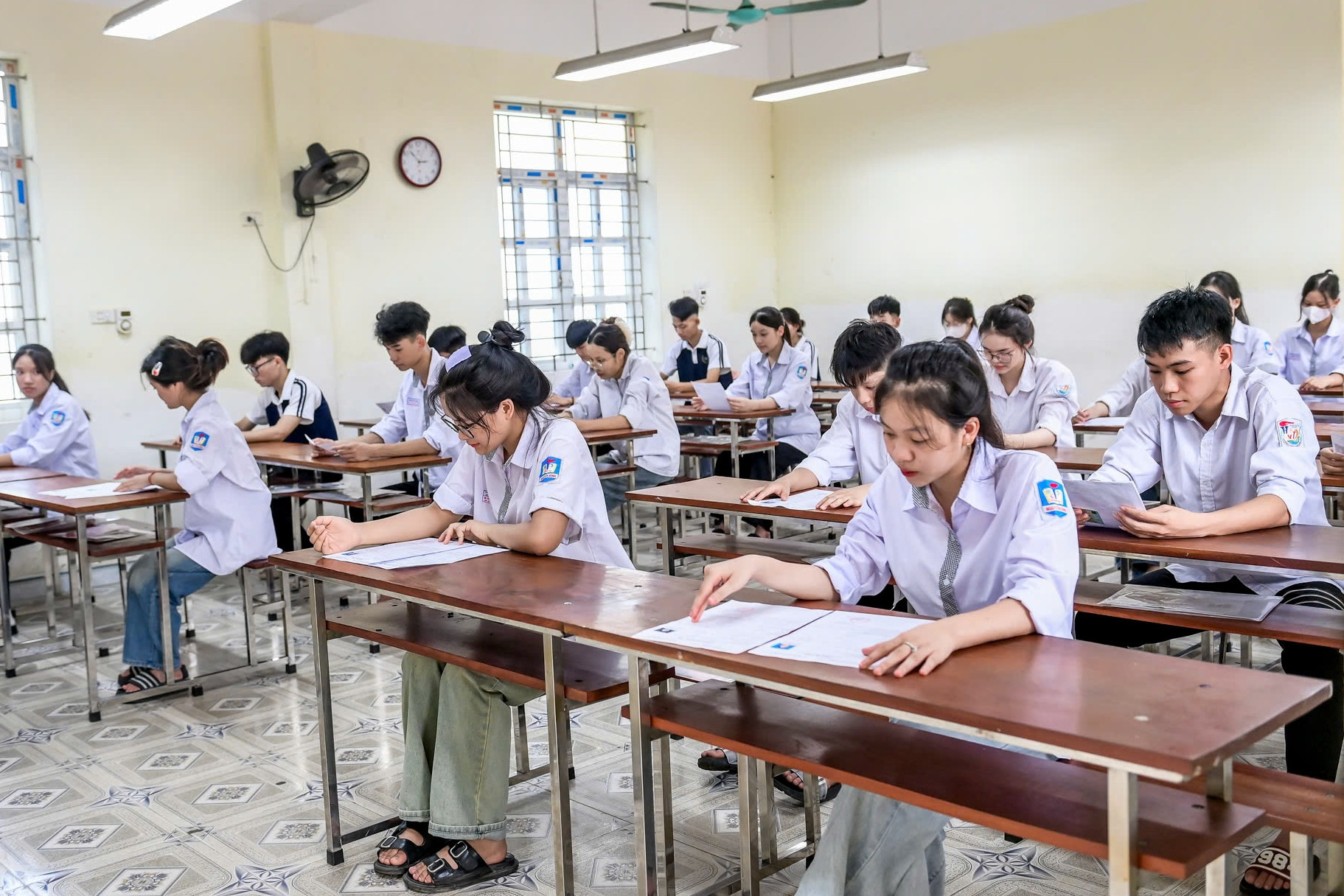 8.308 thí sinh bỏ thi, 5 em bị đình chỉ ở buổi thứ ba thi tốt nghiệp THPT 2025
