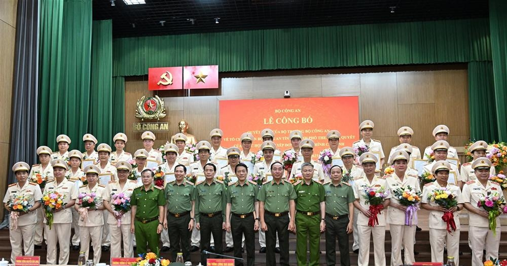 Danh sách 34 giám đốc công an các tỉnh, thành phố sau sáp nhập
