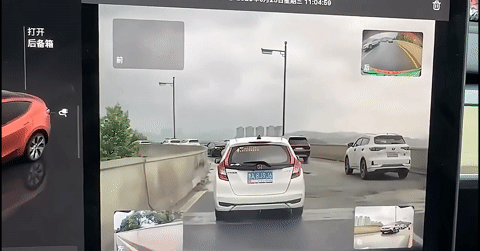 Ô tô Honda bốc cháy khó hiểu sau khi lao qua vũng nước trên đường