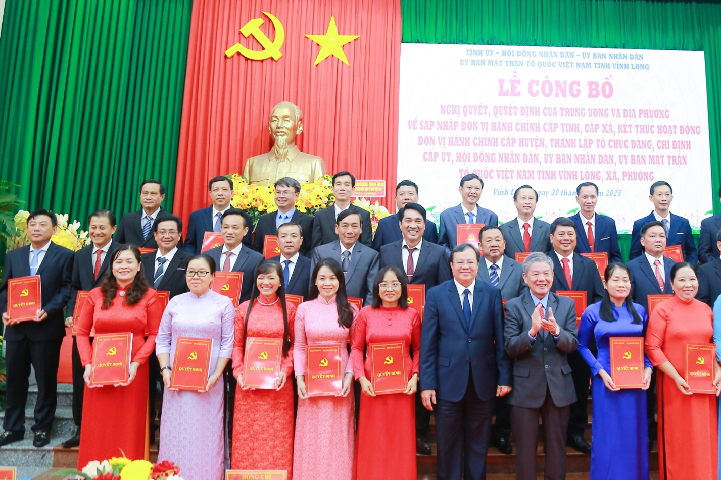 Chi tiết 124 trụ sở và Bí thư, Chủ tịch xã, phường của tỉnh Vĩnh Long mới
