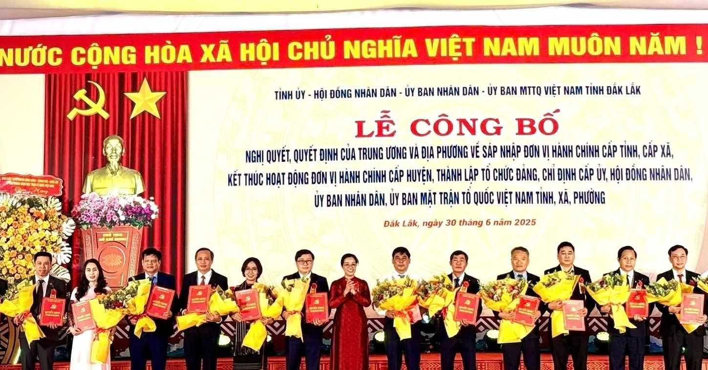 Danh sách 102 bí thư xã, phường mới ở Đắk Lắk