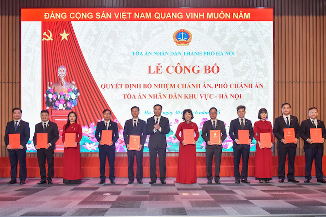 TAND TP Hà Nội công bố danh sách 12 Chánh án khu vực