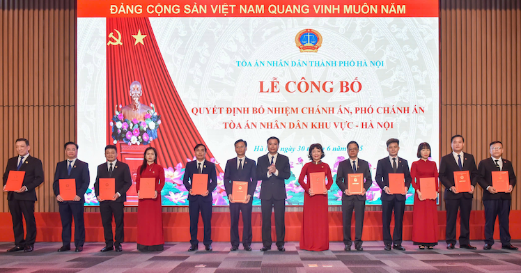 TAND TP Hà Nội công bố danh sách 12 Chánh án khu vực