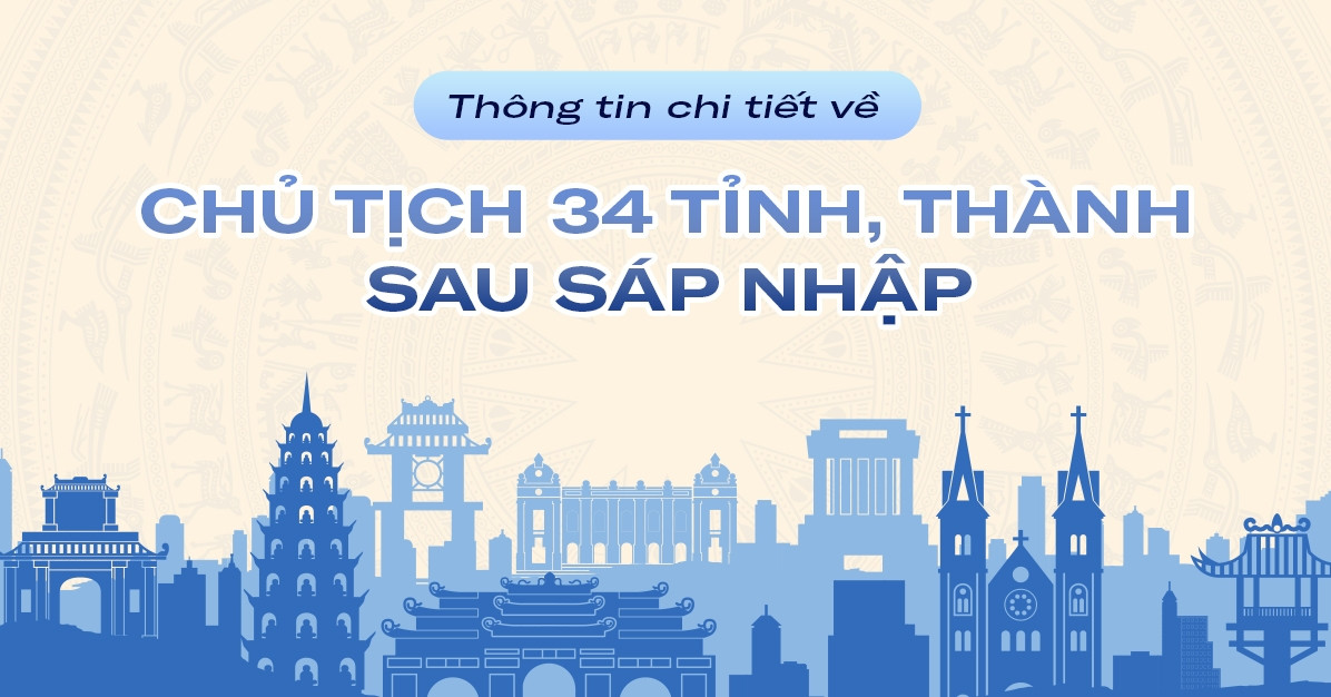 Thông tin chi tiết về Chủ tịch 34 tỉnh, thành sau sáp nhập