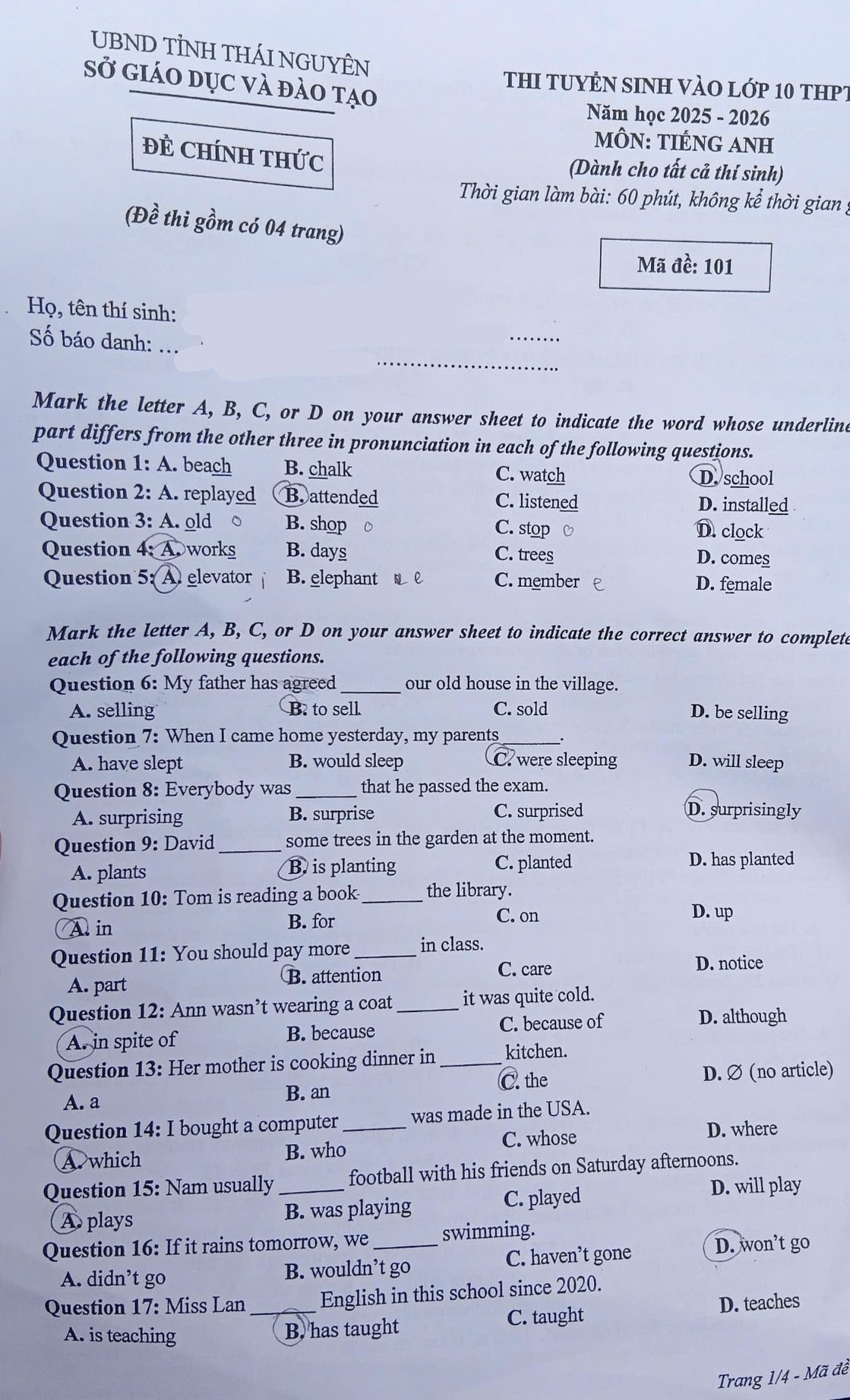đề thi lớp 10 tiếng Anh Thái Nguyên 1.jpg