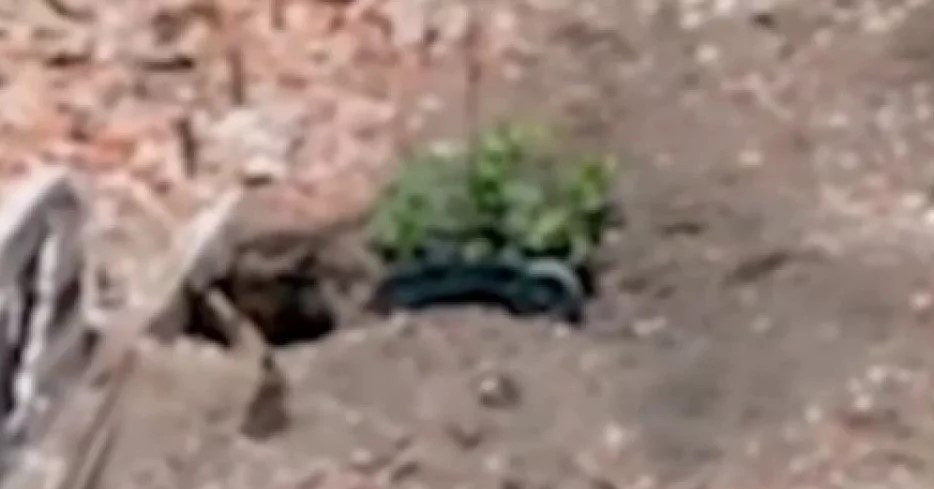 Khoảnh khắc Krot-1 robot Nga phá hủy boong-ke chứa đạn dược Ukraine