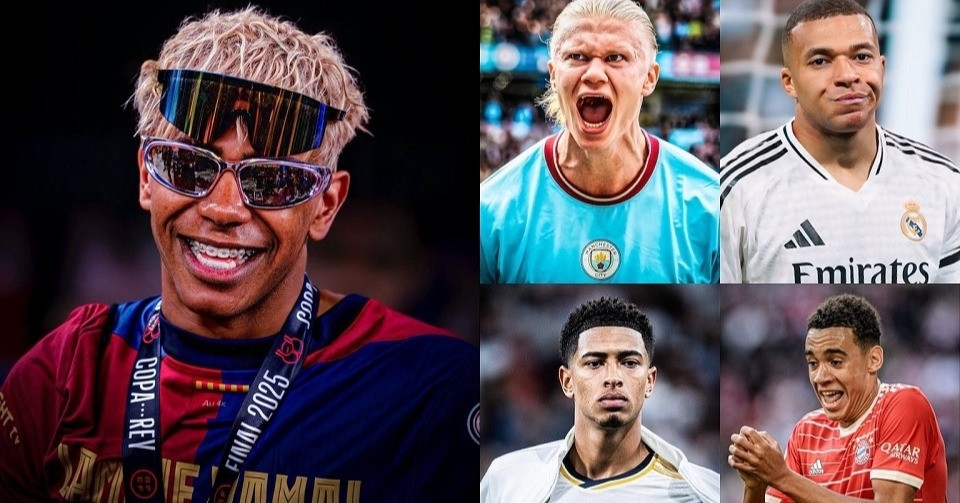 Lamine Yamal vươn lên số 1 thế giới, bỏ xa Haaland và Mbappe