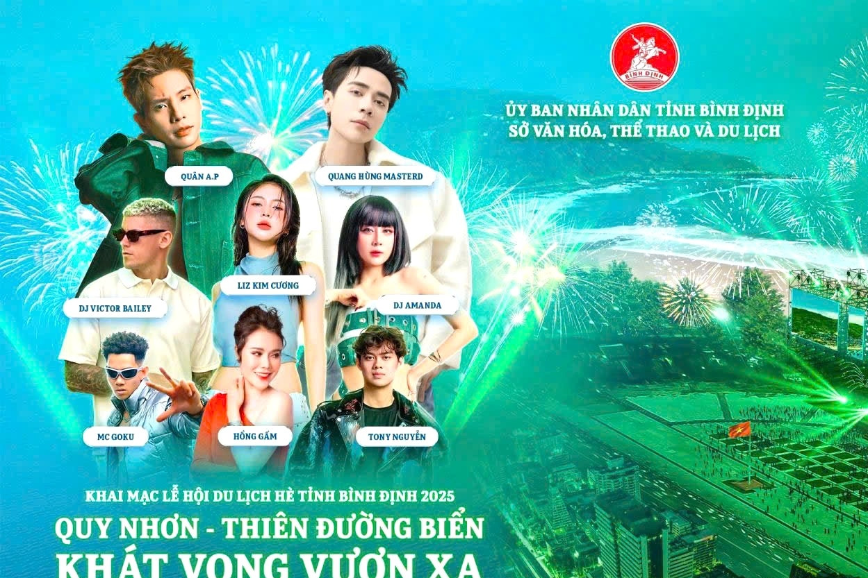 Loạt nghệ sĩ tên tuổi hội tụ đêm khai mạc lễ hội du lịch hè Bình Định