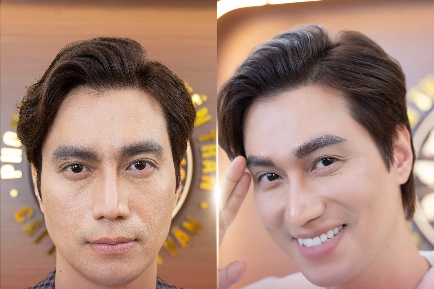 NSƯT Việt Anh và nhiều nghệ sĩ quảng cáo làm chân mày dán mác phong thủy