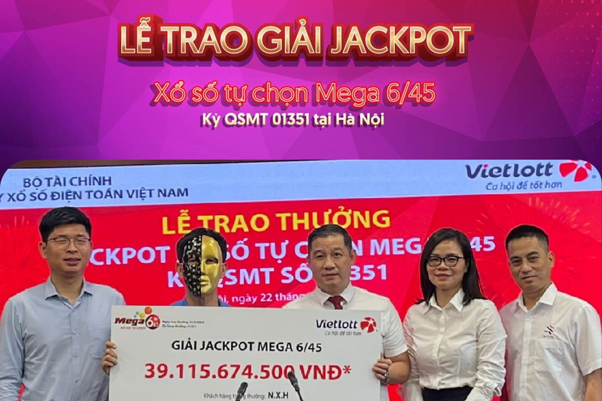 Cụ ông ở Hà Nội trúng độc đắc Vietlott hơn 39 tỷ đồng