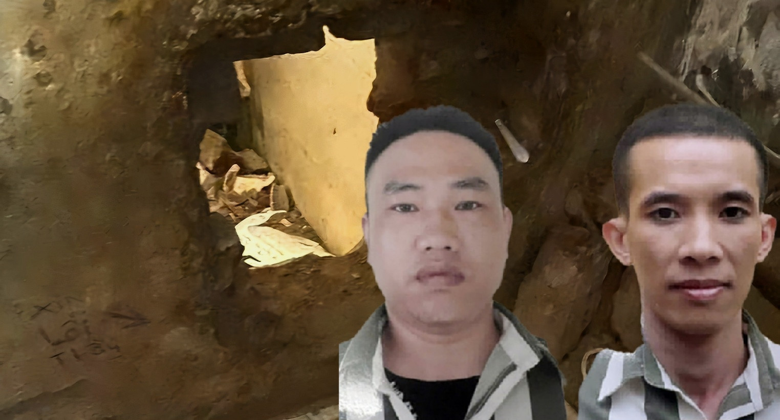 Đã bắt được 2 phạm nhân khoét tường vượt ngục ở Hà Nội