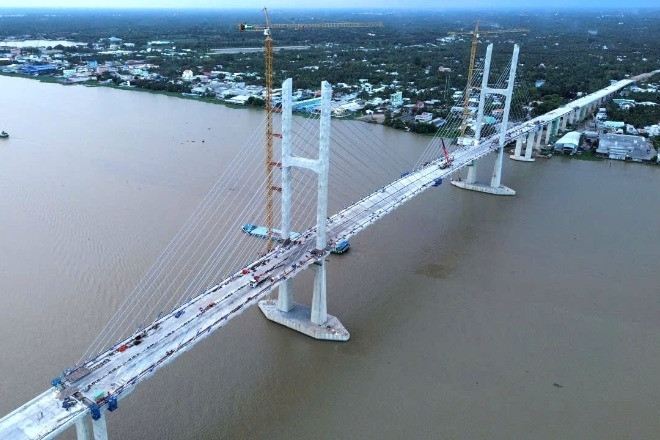 Cầu 6.800 tỷ đồng kết nối Tiền Giang với Bến Tre hứa hẹn về đích vượt xa dự kiến