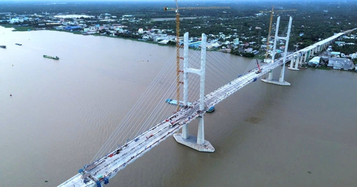Cầu 6.800 tỷ đồng kết nối Tiền Giang với Bến Tre hứa hẹn về đích vượt xa dự kiến