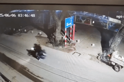 Clip kịch tính người dân truy đuổi kẻ nghi trộm xe công nông ở Hà Nội