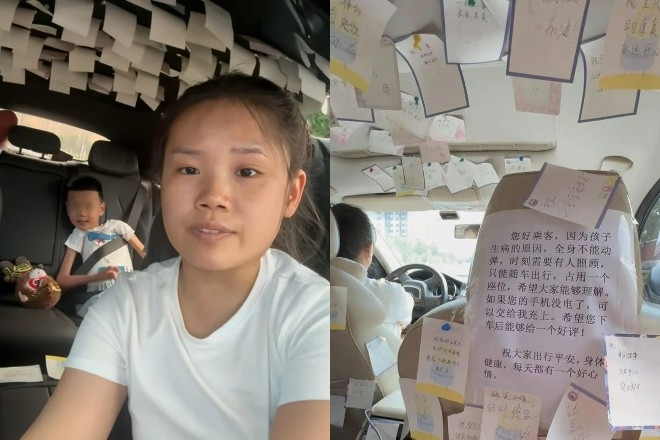 Nữ tài xế taxi đưa con trai đi làm cùng, lý do khiến hàng triệu người xúc động